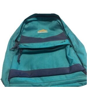 High Sierra Backpack Teal Green Vintage School Daypack Travel Hiking Bag
